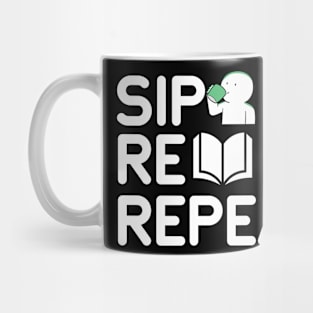 Reading Gift Sip Read Repeat Mug